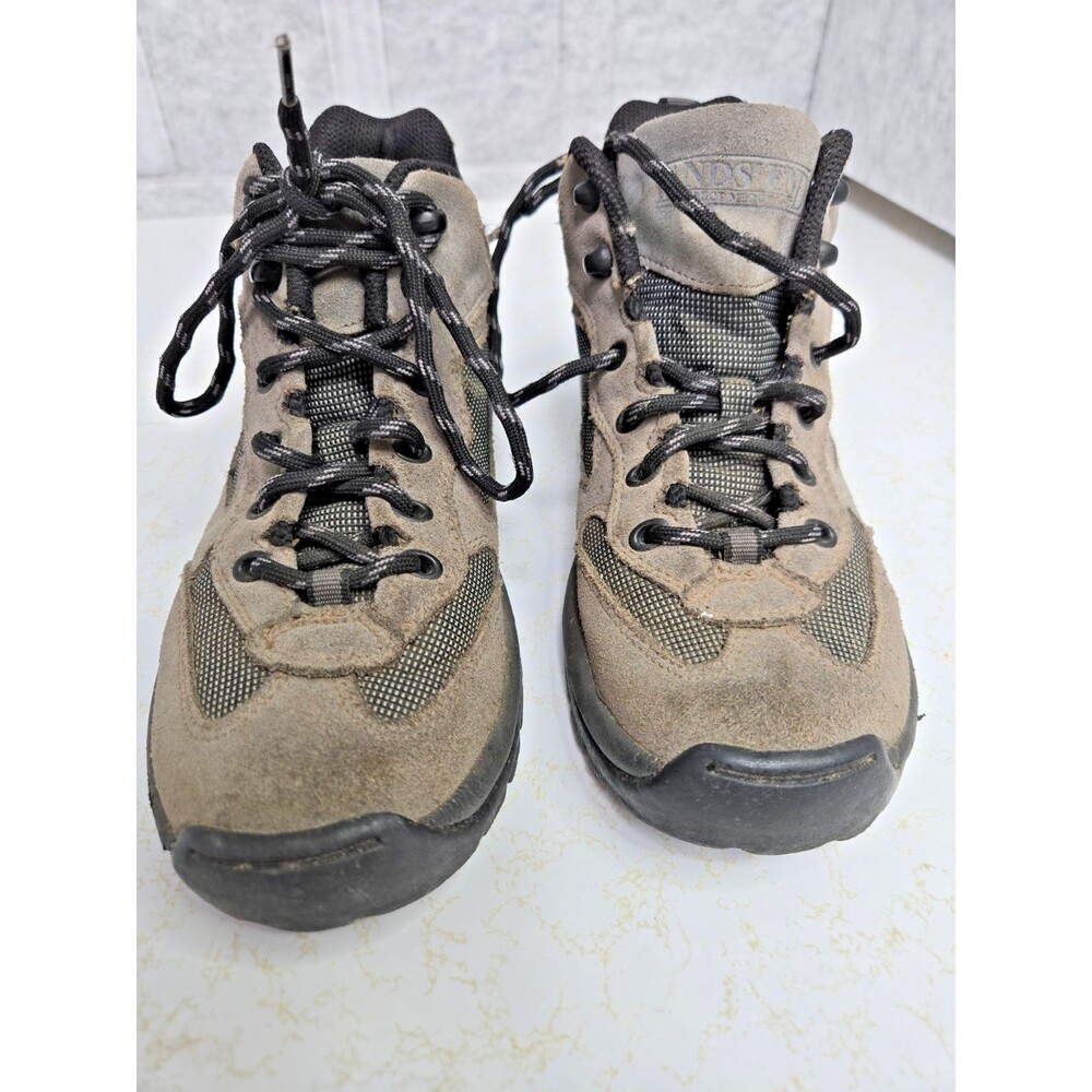 Lands End 73780 Mens Hiker Boots Size 6m Gray Swede Upper